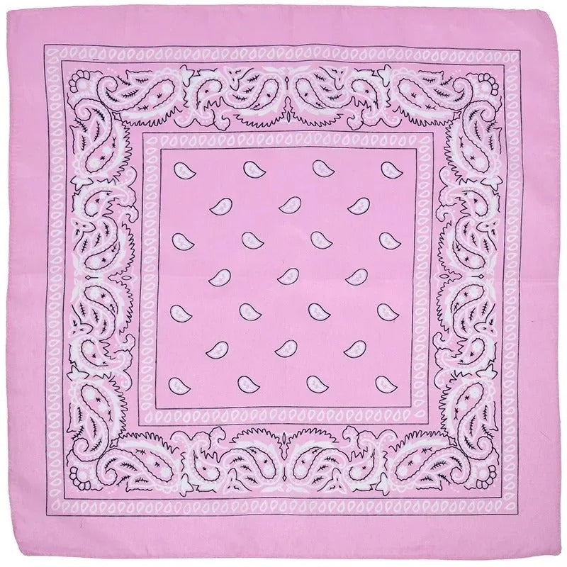 Bandana imprimé paisley rose