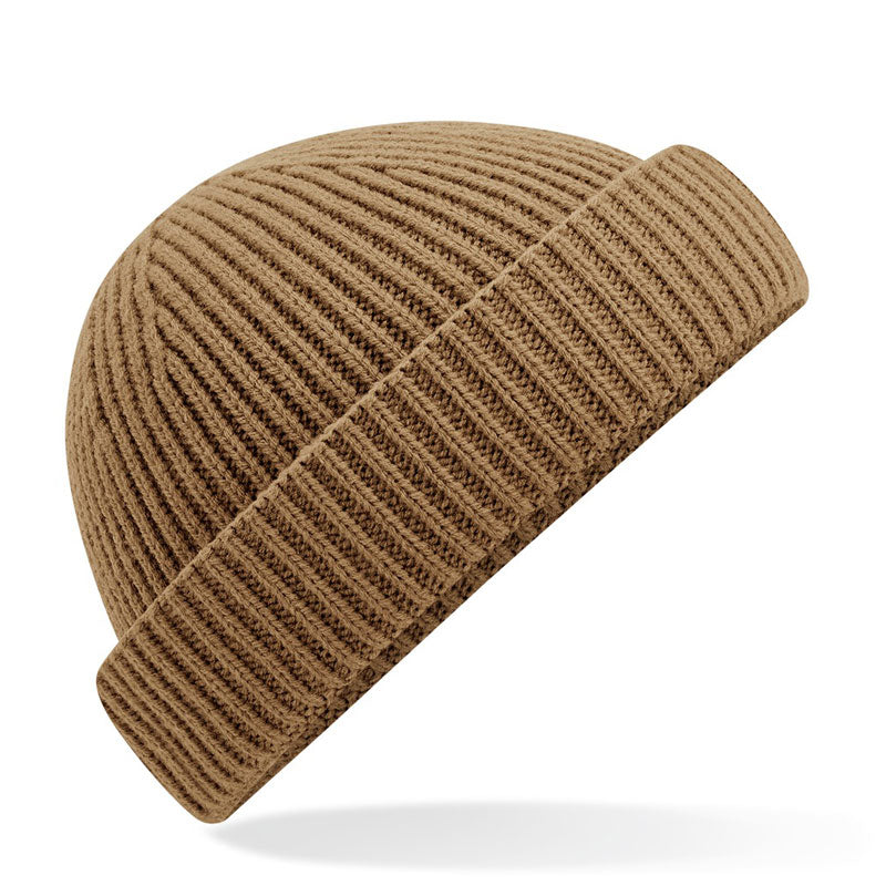 Bonnet tricot style pêcheur beige