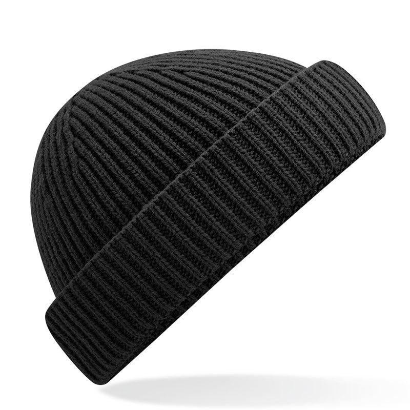 Bonnet tricot style pêcheur noir