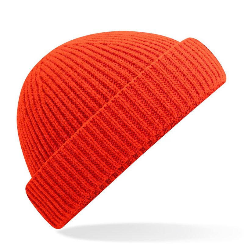 Bonnet tricot style pêcheur fire red
