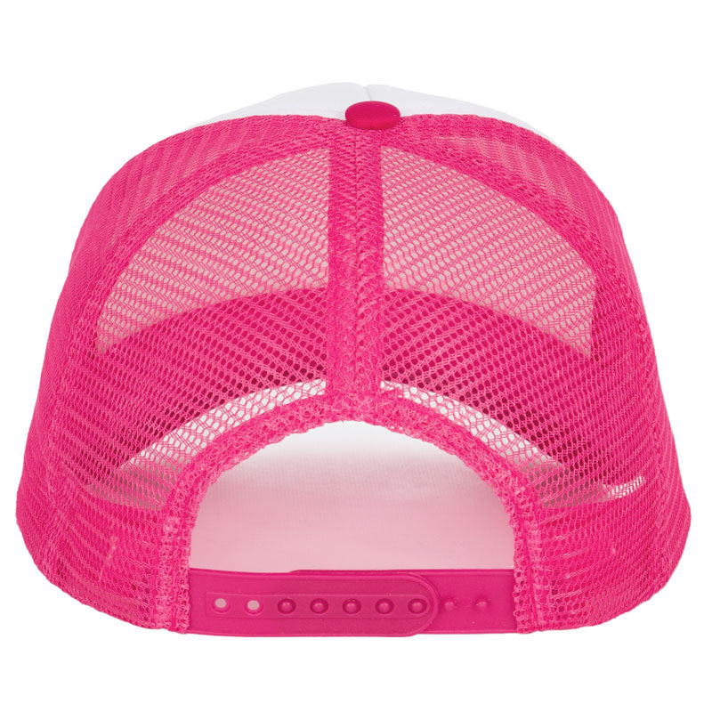 casquette trucker rose fluo réglable