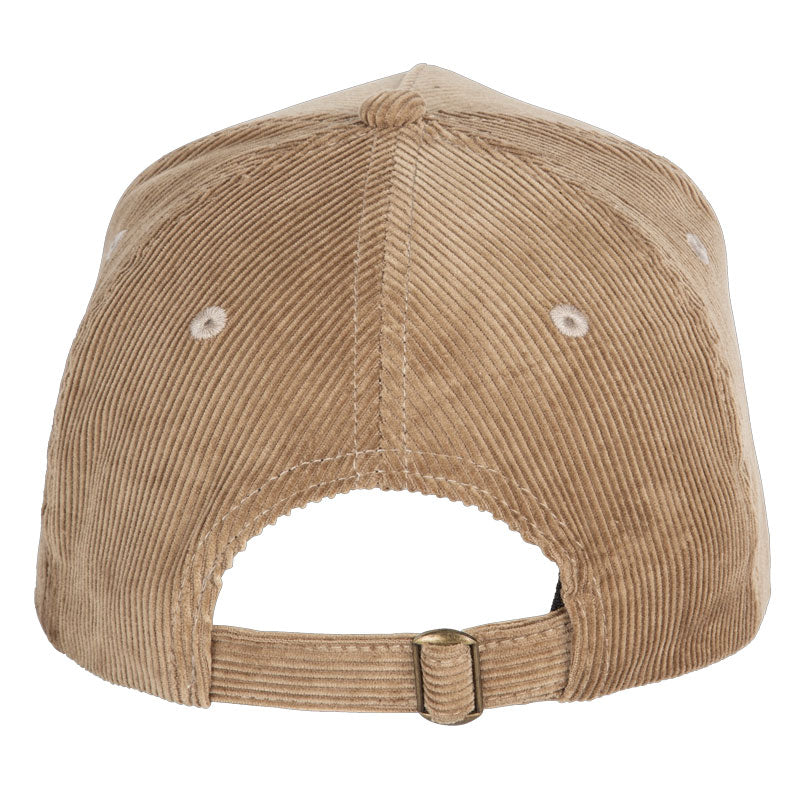 Casquette en velours beige