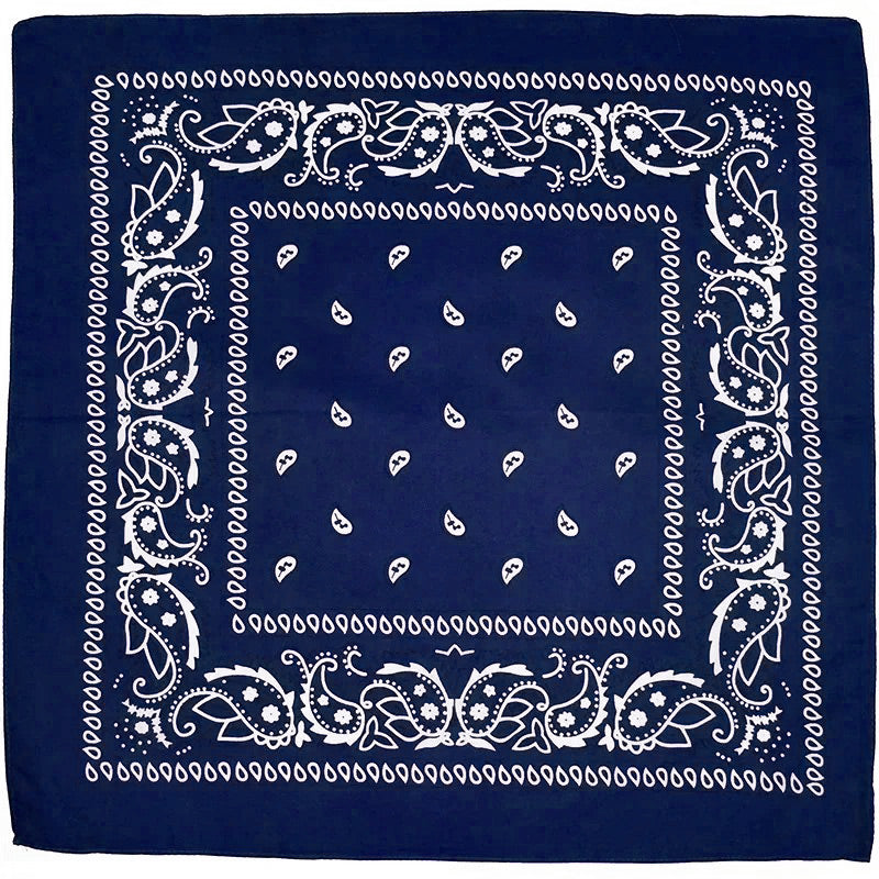 Bandana paisley bleu marine