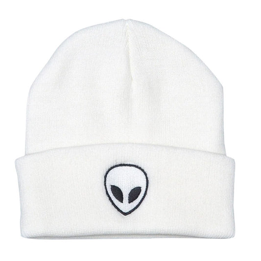 Bonnet streetwear Alien blanc