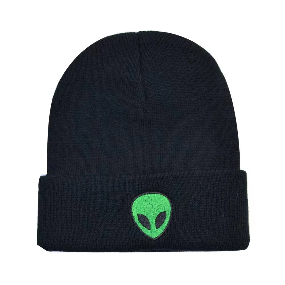 Bonnet streetwear logo Alien vert