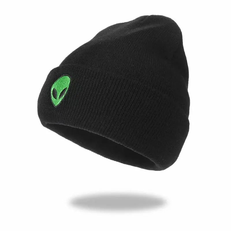 Bonnet avec logo alien noir 