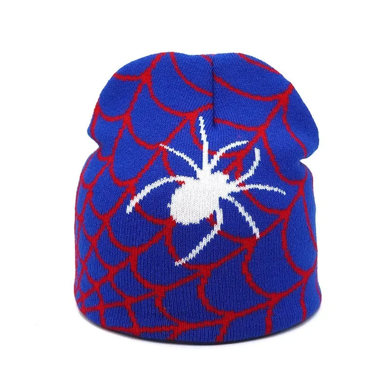 Bonnet spider bleu rouge