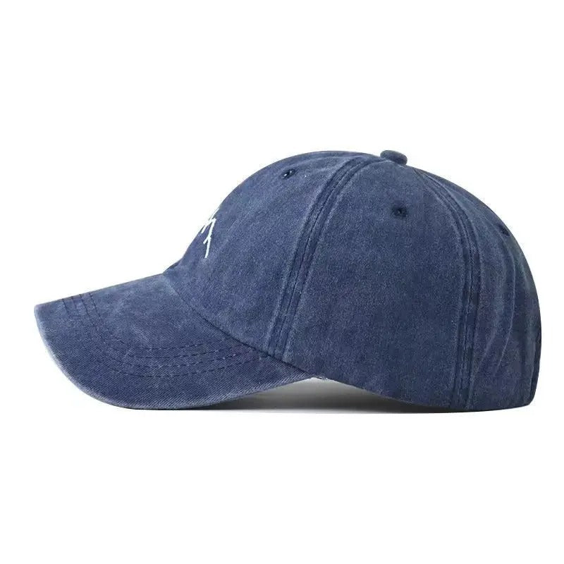 Casquette vintage moutain bleu denim