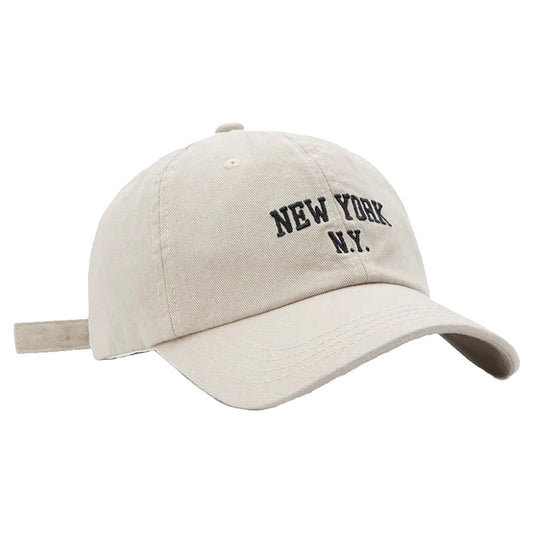 casquette baseball new york beige