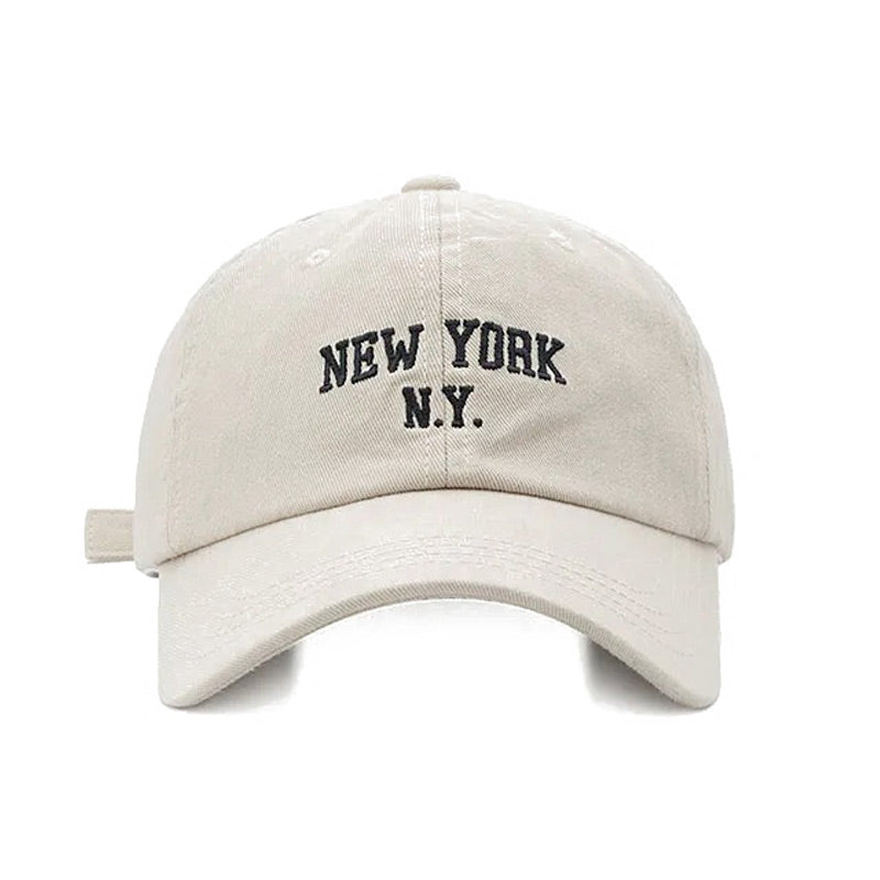 Casquette baseball New York beige