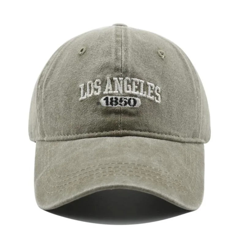 casquette baseball Los Angeles vintage kaki