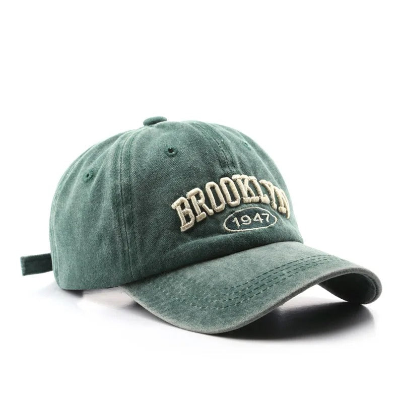 casquette baseball brooklyn new york washed verte