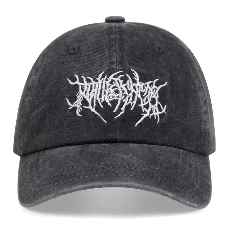 Casquette grey washed avec logo script 