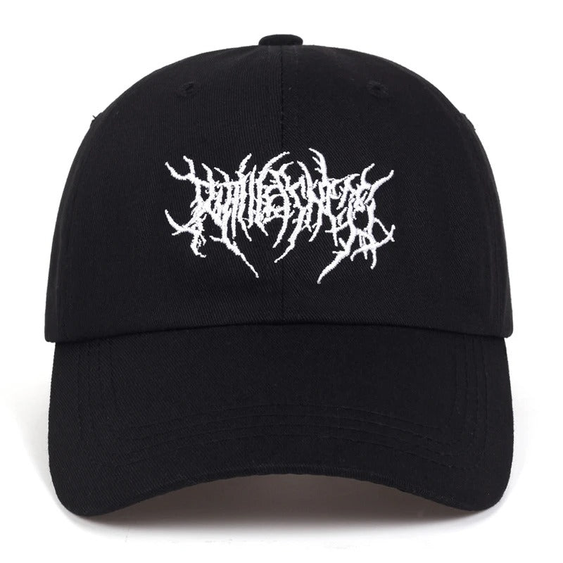 casquette baseball avec logo script noire