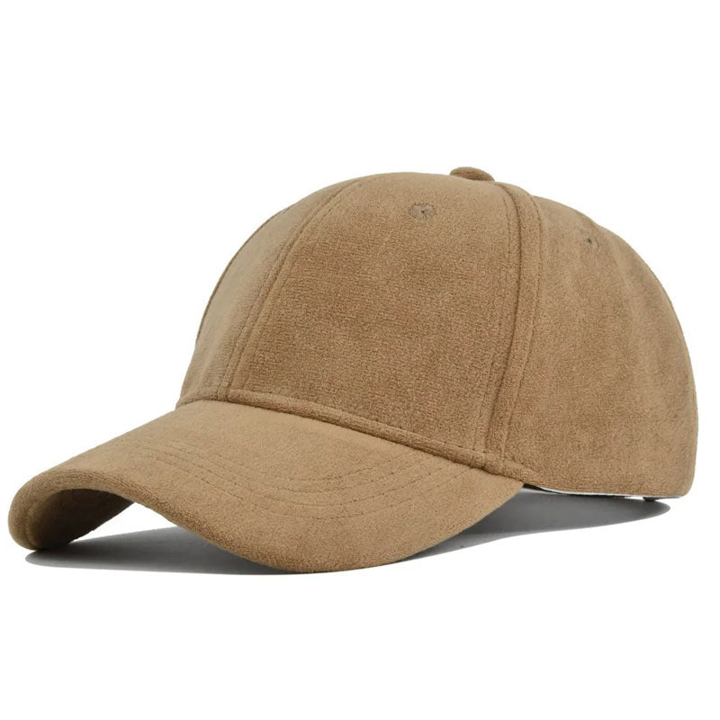 Casquette baseball style suède beige