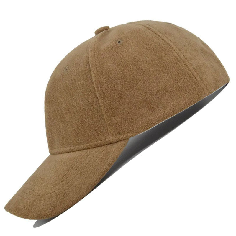 Casquette baseball style suède beige