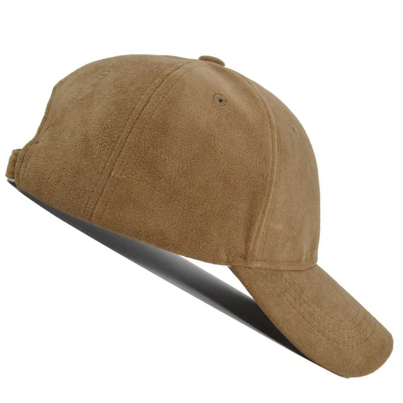 Casquette baseball style suède beige