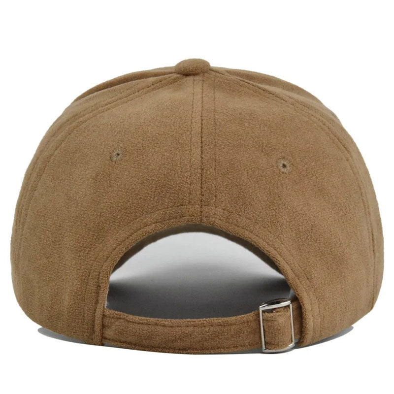 Casquette style suède beige réglable