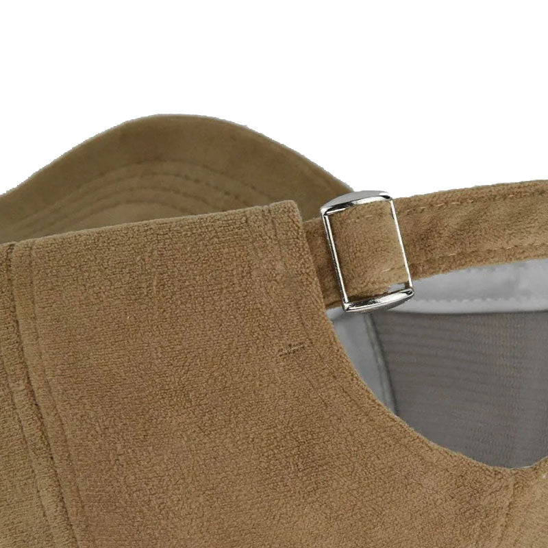 Casquette style suède beige réglable