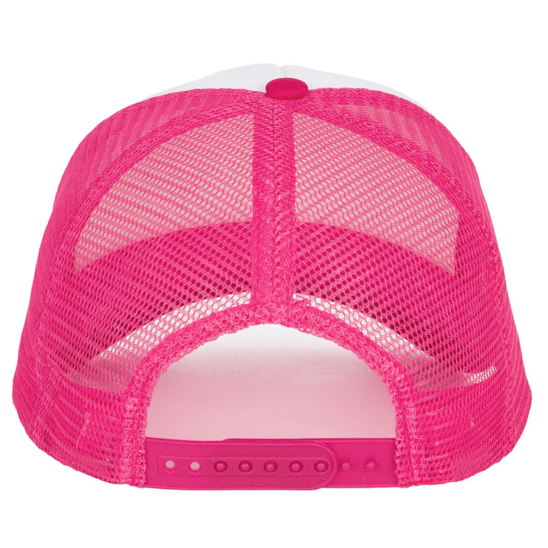 casquette trucker rose fluo réglable