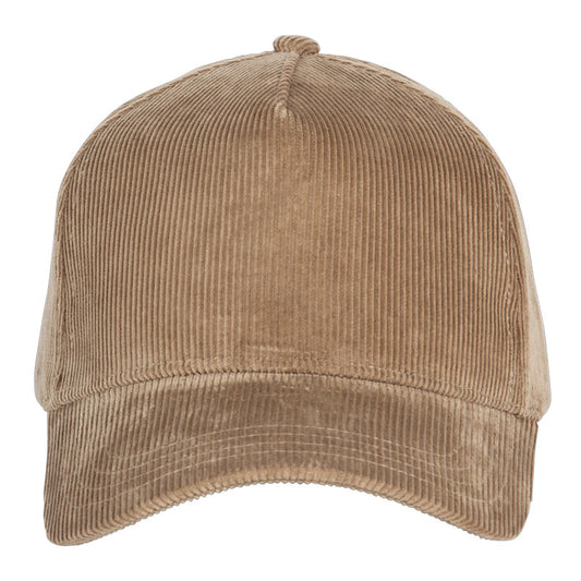 Casquette en velours beige