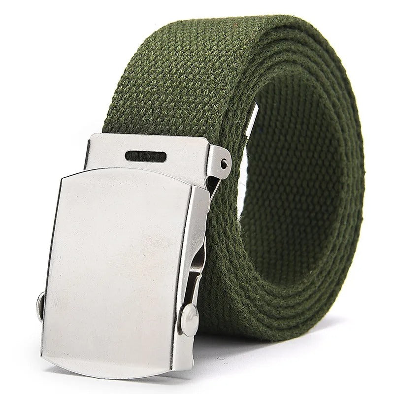 Ceinture toile style militaire kaki