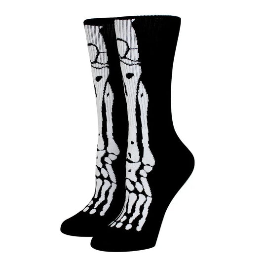 Chaussettes Hip-Hop bones style halloween noire