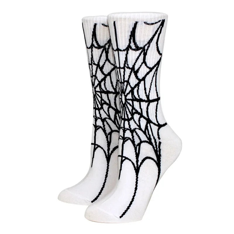 Chaussettes toile d'araignée blanches