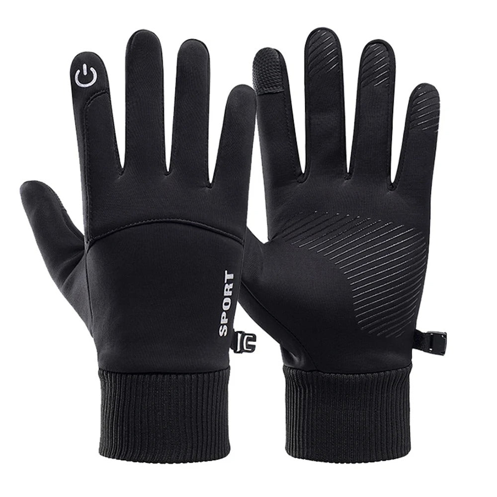 Gants Tactiles imperméables sport noir