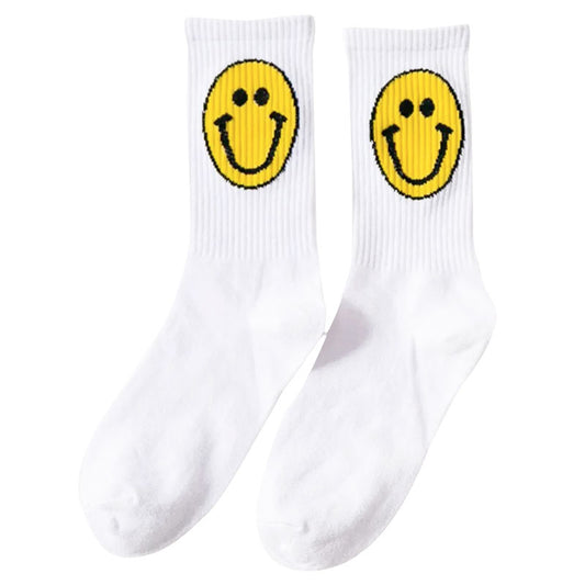 Chaussette avec logo smiley blanche