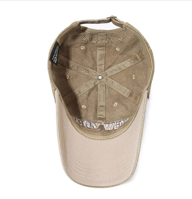 Casquette New York vintage beige