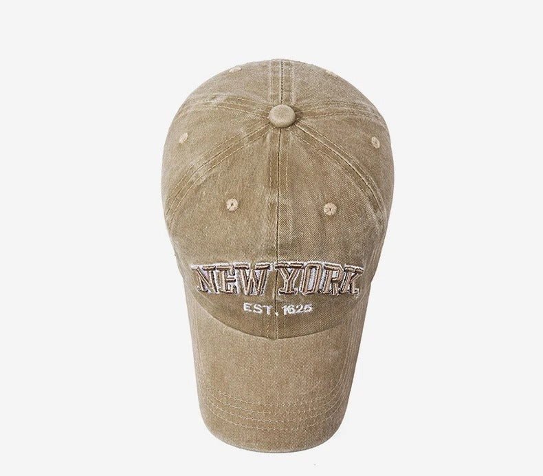 Casquette New York vintage beige