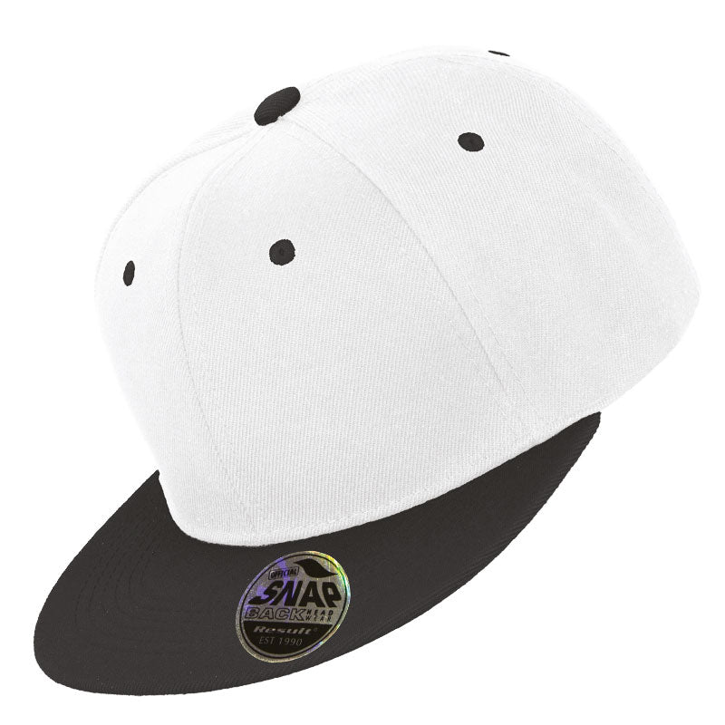 casquette snapback blanc et noir