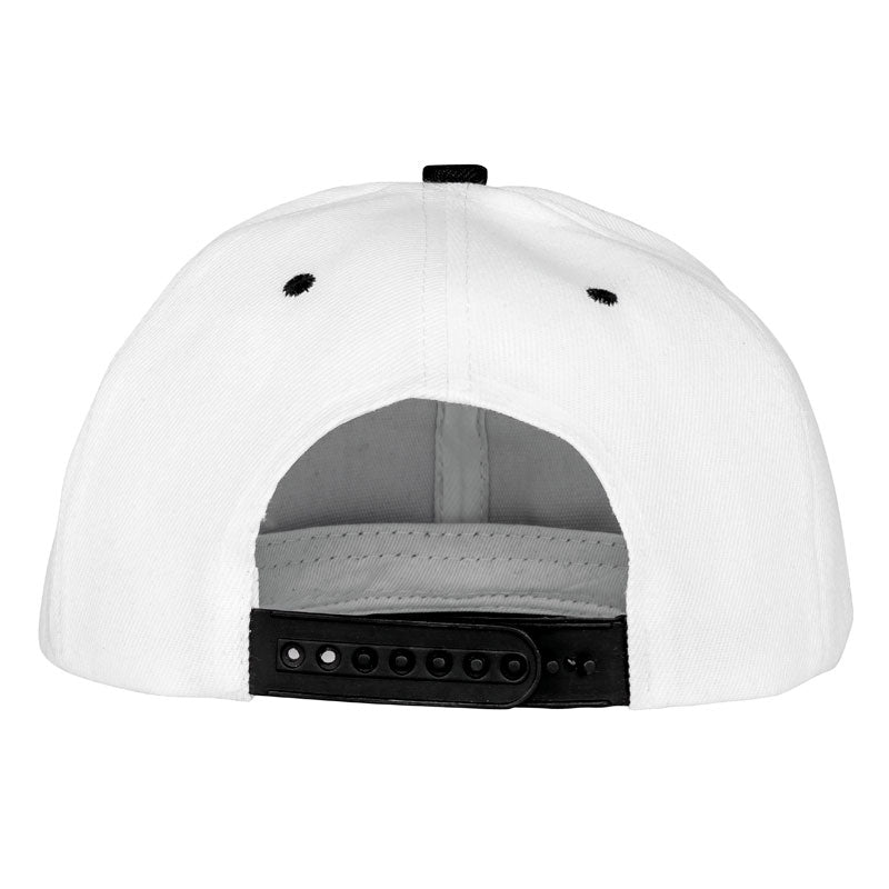 casquette snapback réglable blanc et noir