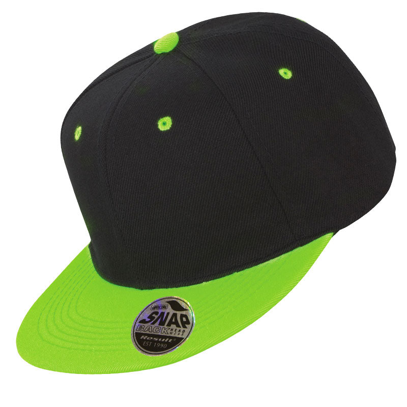 Casquette snapback noir vert 