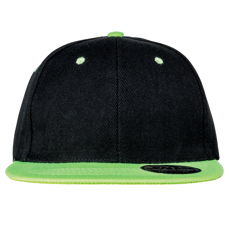 casquette snapback noir vert fluo