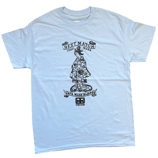 T-shirt Streeteam Geisha bleu ciel