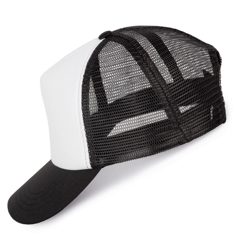 casquette trucker filet blanc noir