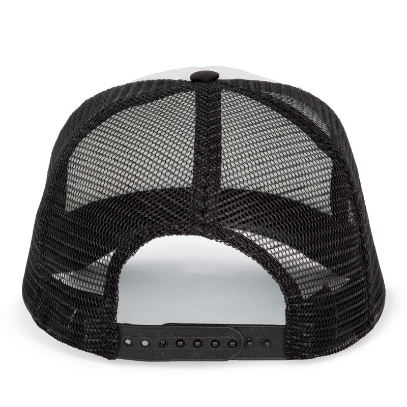 casquette trucker blanc noir réglable