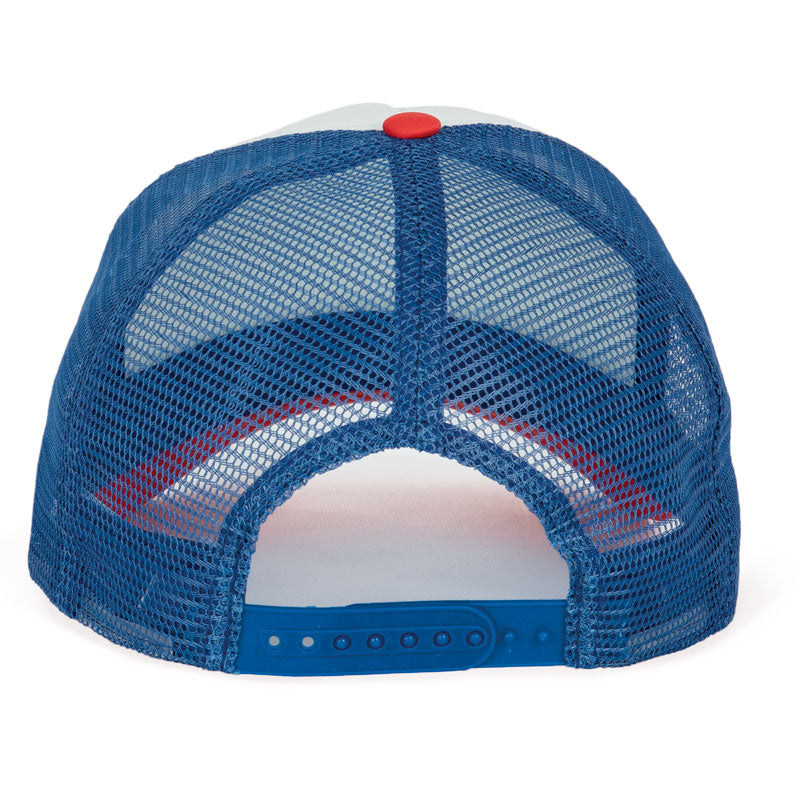 casquette trucker bleu blanc rouge réglable