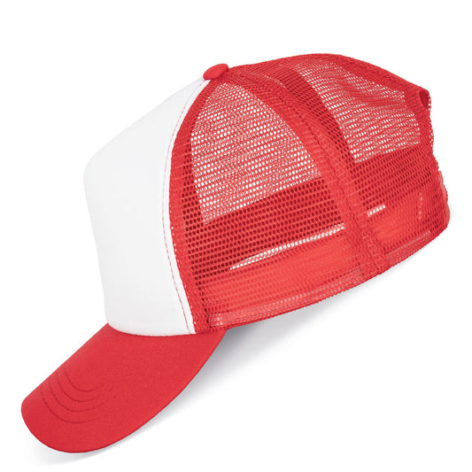 casquette trucker mesh blanc rouge