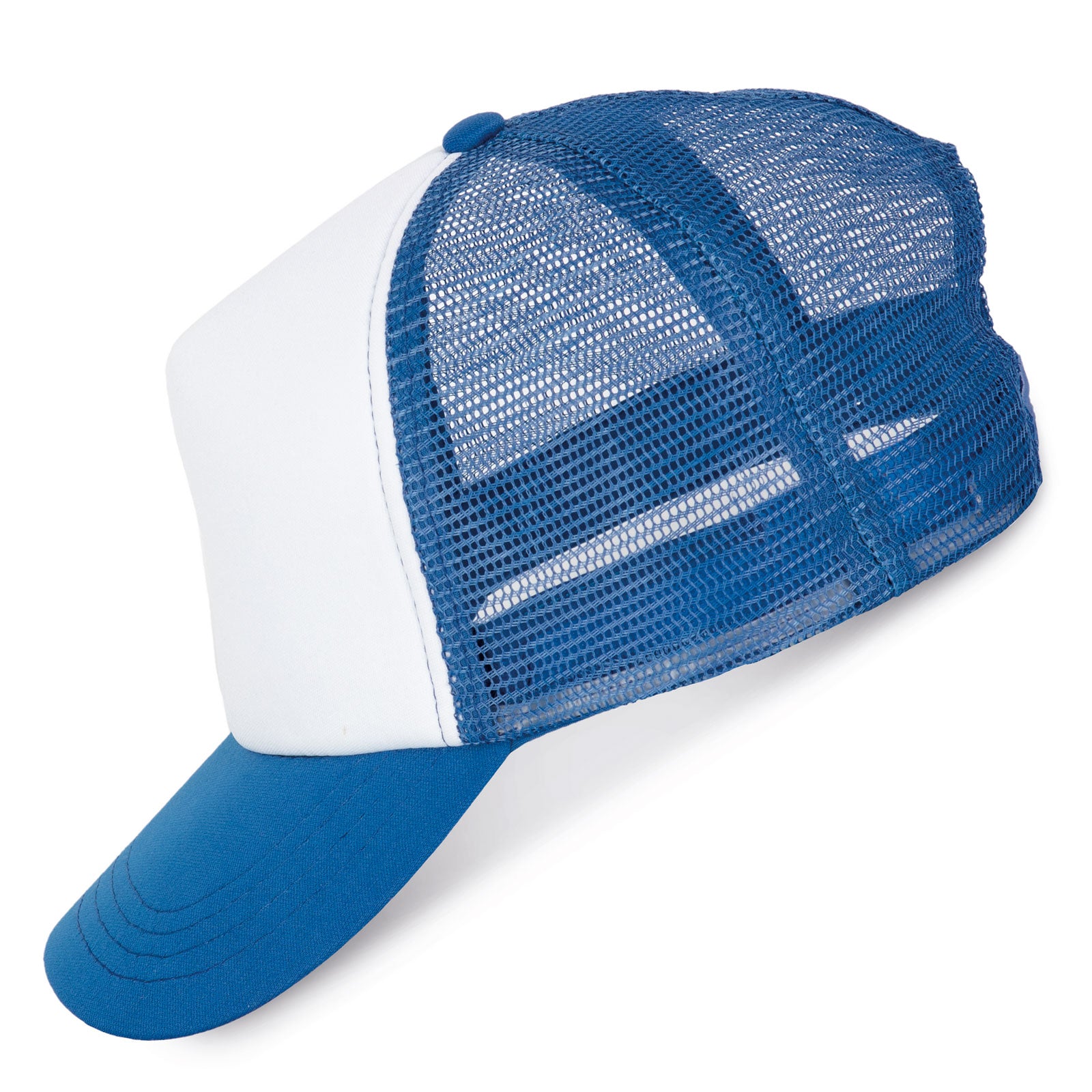 casquette trucker bleu royal blanc