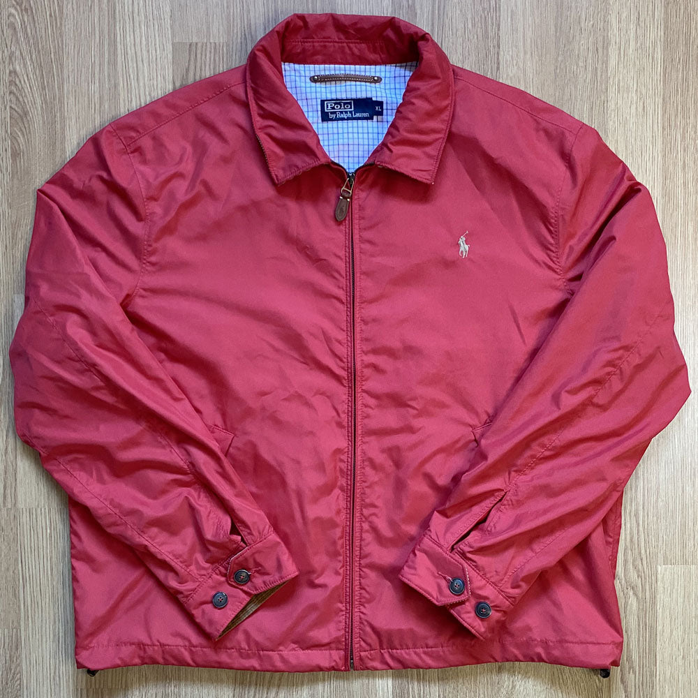Veste Harrington Ralph Lauren vintage rouge - Taille XL